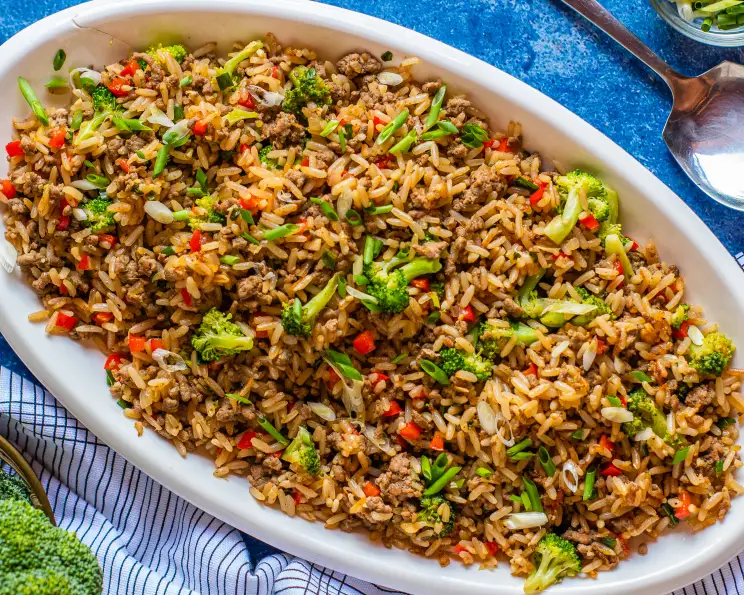 Kittencal's Ground Beef Fried Rice Recipe - Chef's Resource Recipes